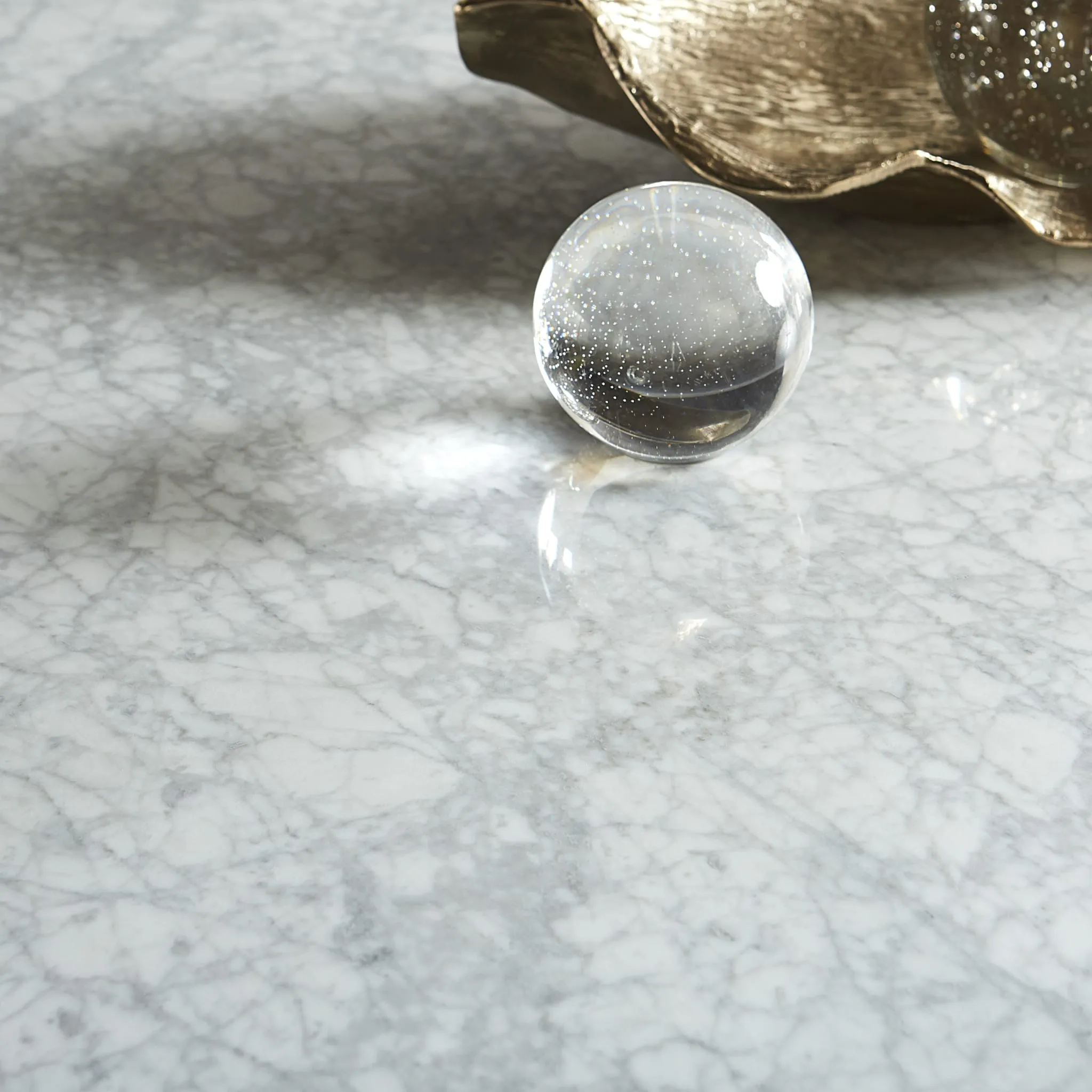 Amalfi 48 inch Round Carrara Marble Top Counter Table Modus