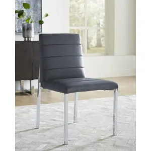 Amalfi Metal Back Chair in Cobalt Leather Modus
