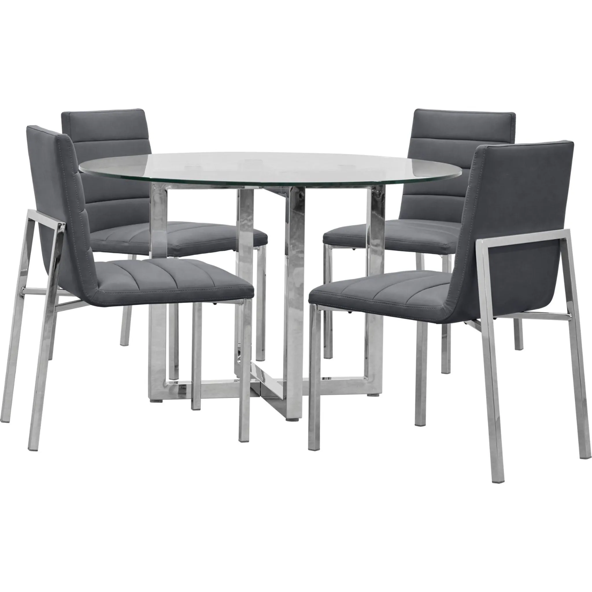 Amalfi Metal Back Chair in Cobalt Leather Modus