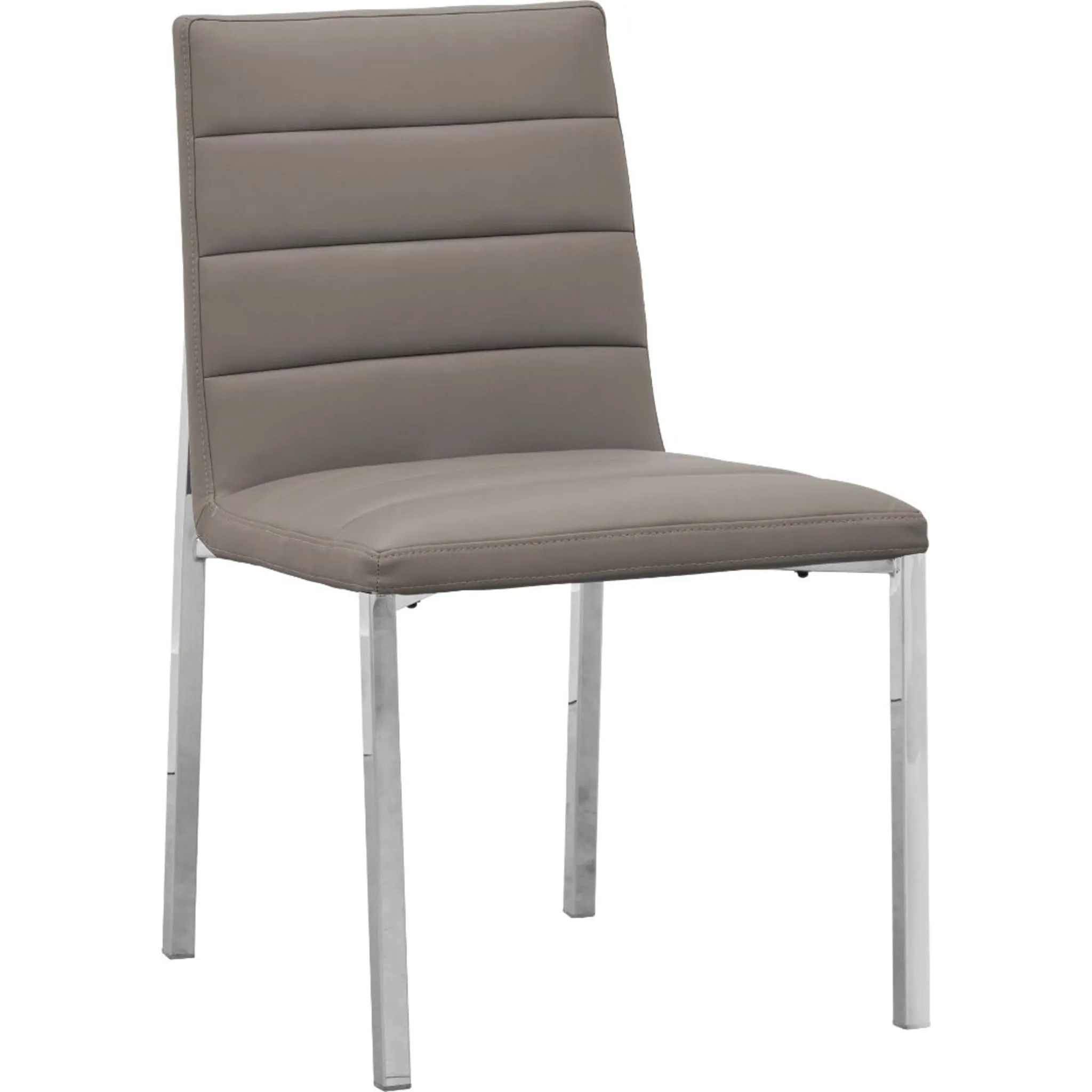 Amalfi Metal Back Chair in Taupe Leather Modus