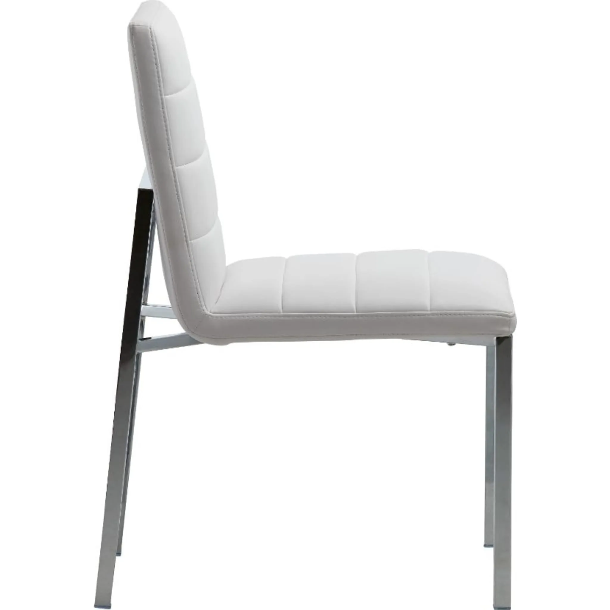 Amalfi Metal Back Chair in White Leather Modus