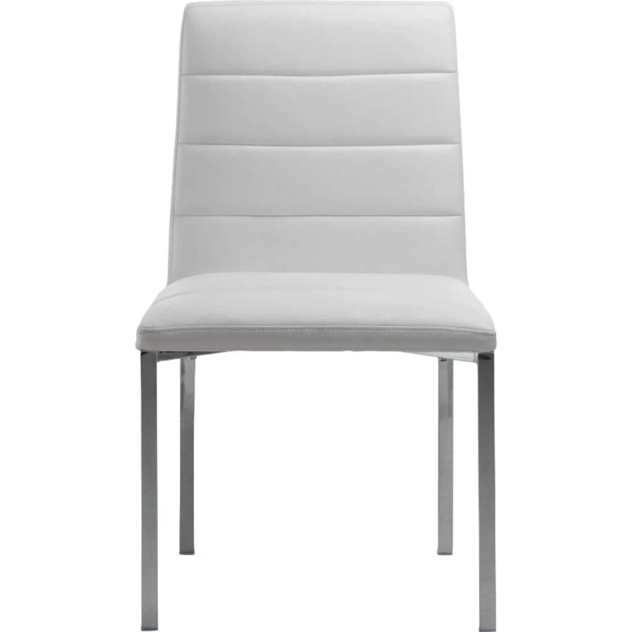Amalfi Metal Back Chair in White Leather Modus