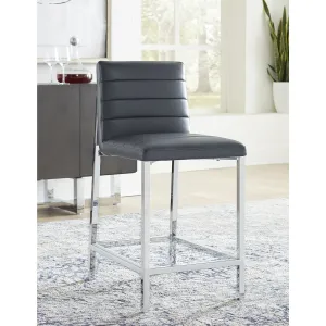 Amalfi Metal Back Counter Stool in Cobalt Leather Modus