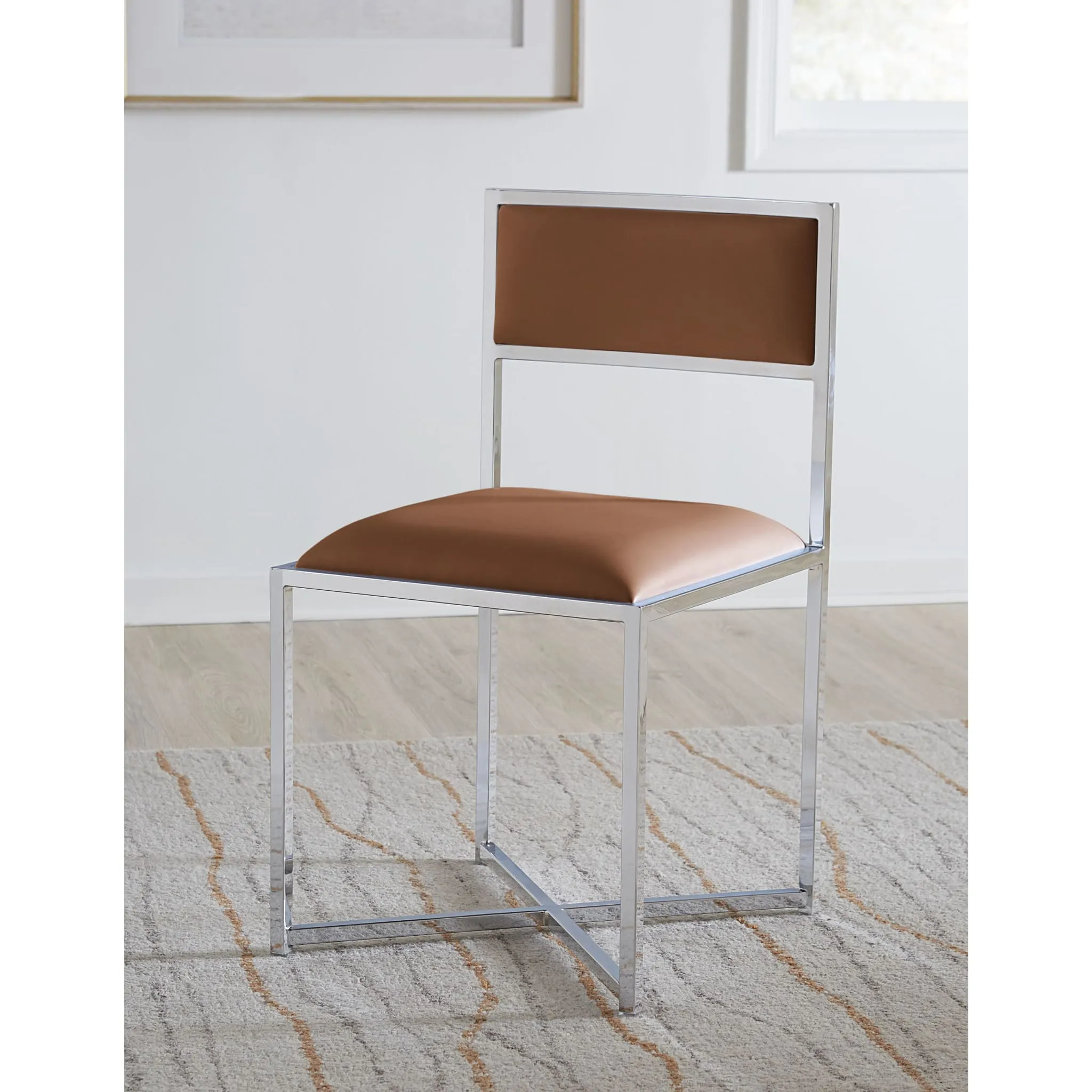 Amalfi X-Base Chair in Cognac Leather Modus