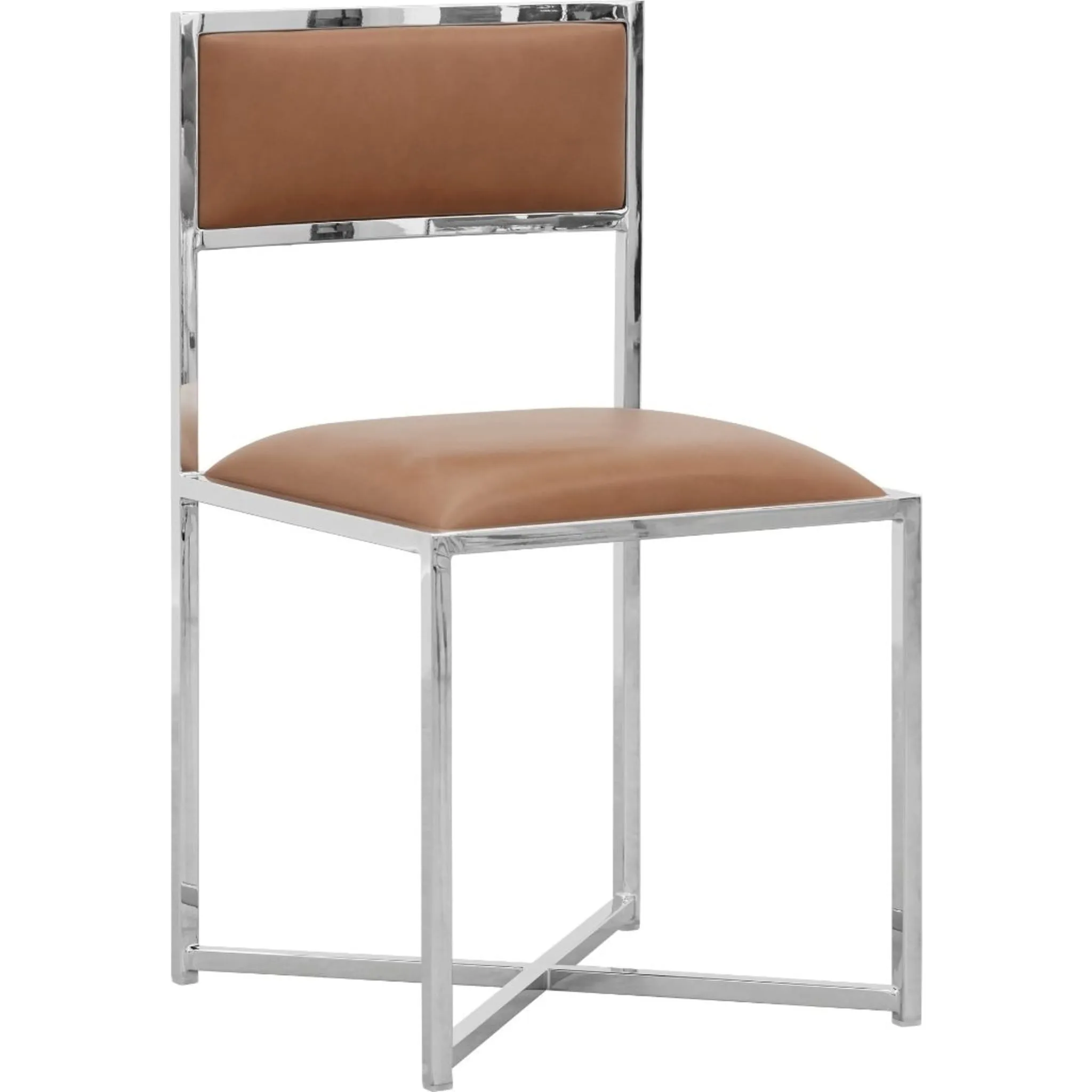 Amalfi X-Base Chair in Cognac Leather Modus