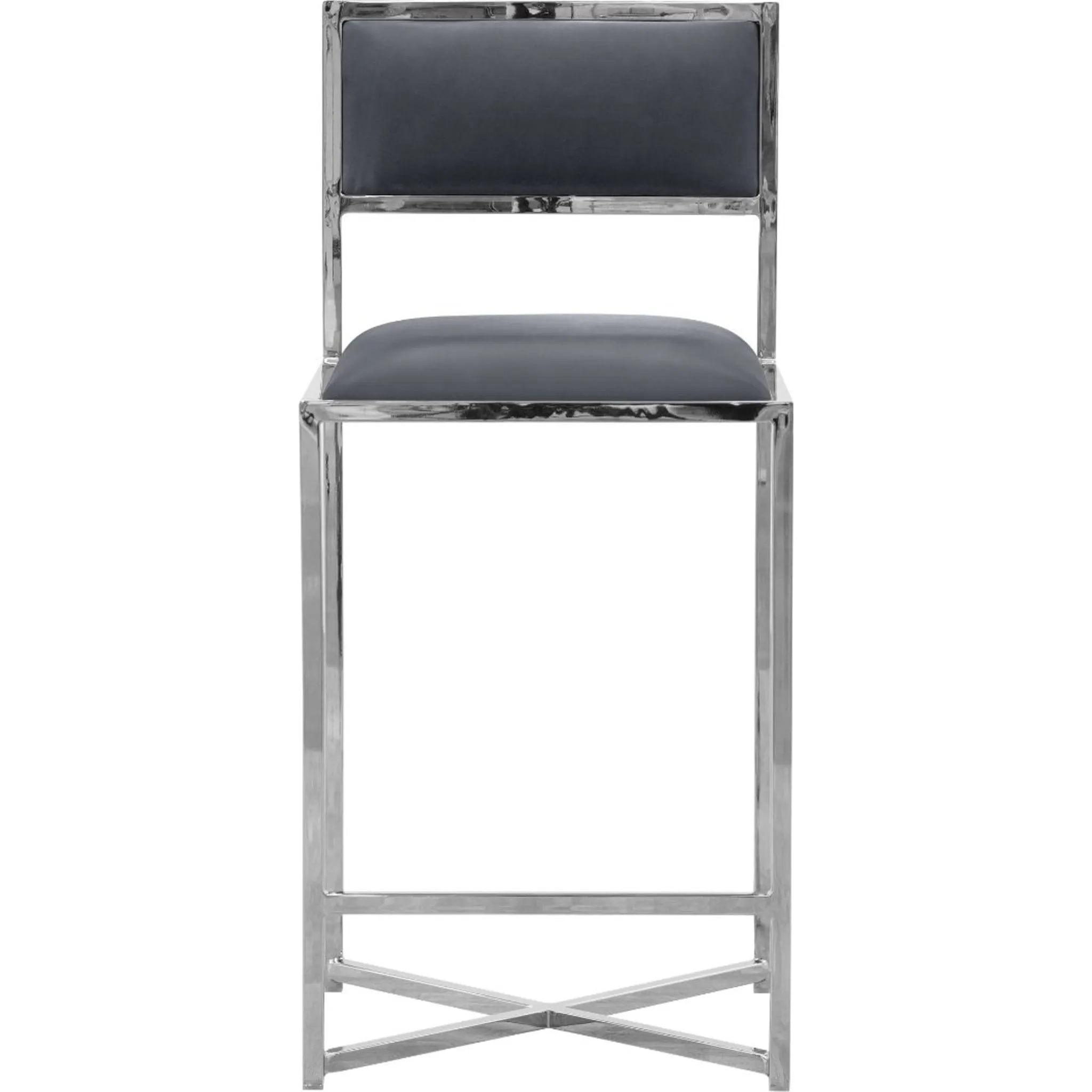 Amalfi X-Base Counter Stool in Cobalt Leather Modus