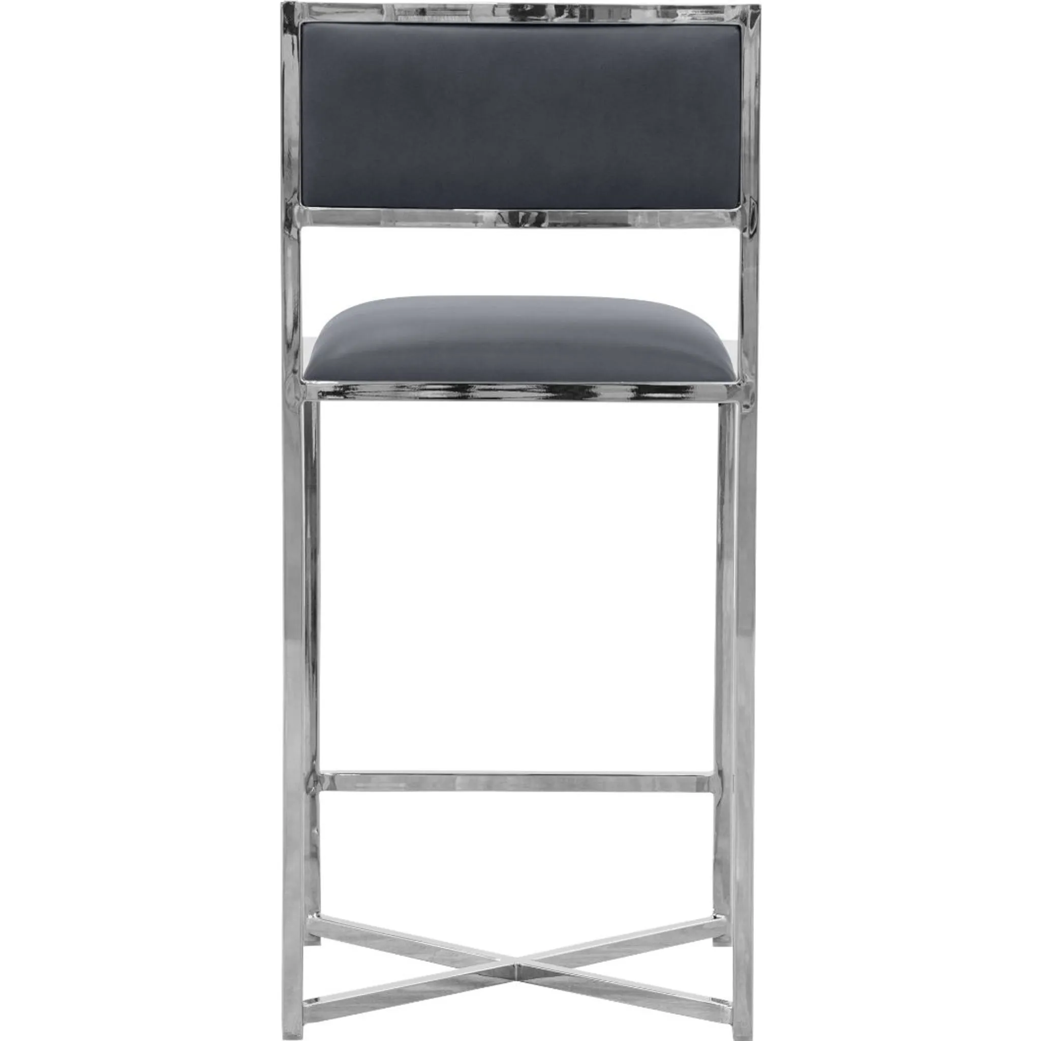 Amalfi X-Base Counter Stool in Cobalt Leather Modus