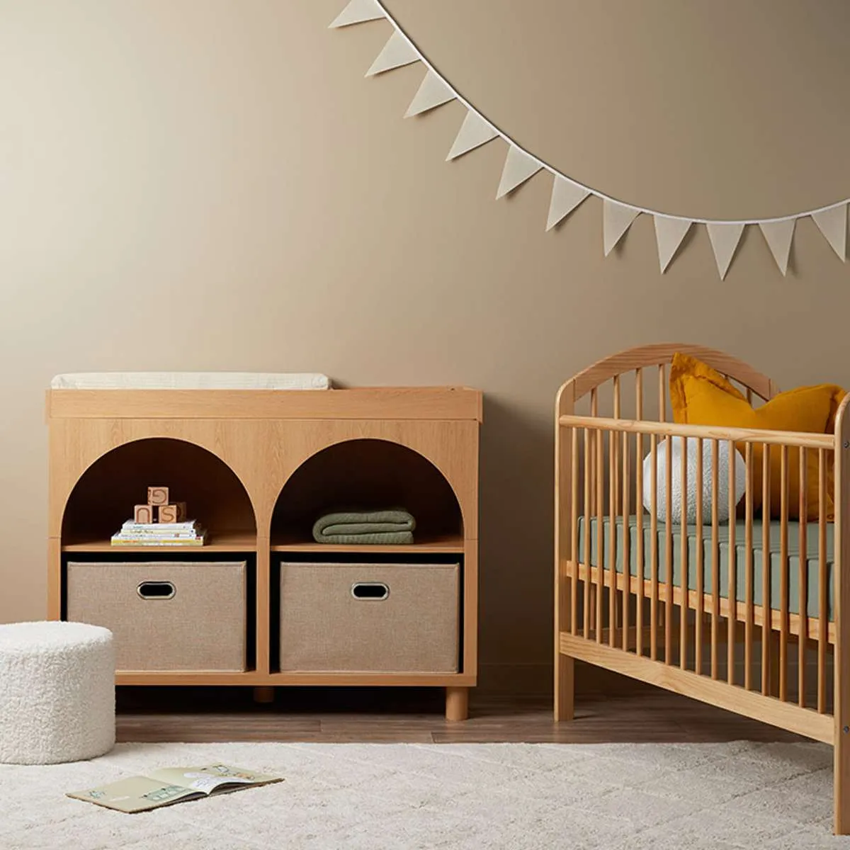Archie Five Piece Nursery Furniture Set Mocka
