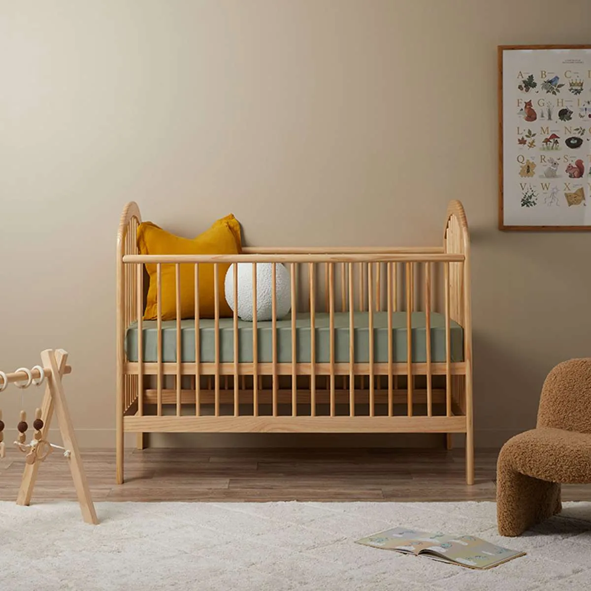 Archie Four Piece Nursery Furniture Set Mocka