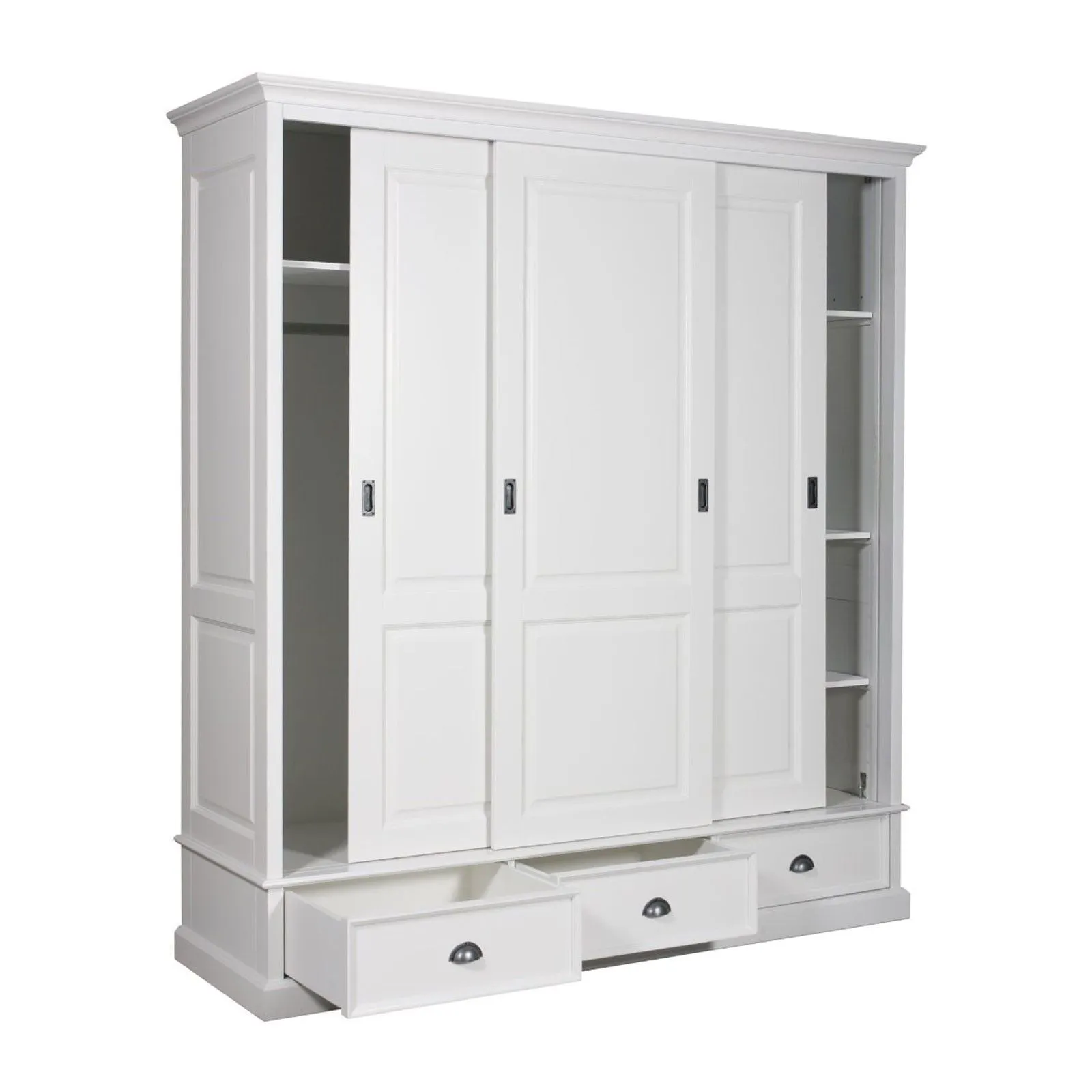 Armoire  linge 3 portes 2 tiroirs - dmontable "Monique"