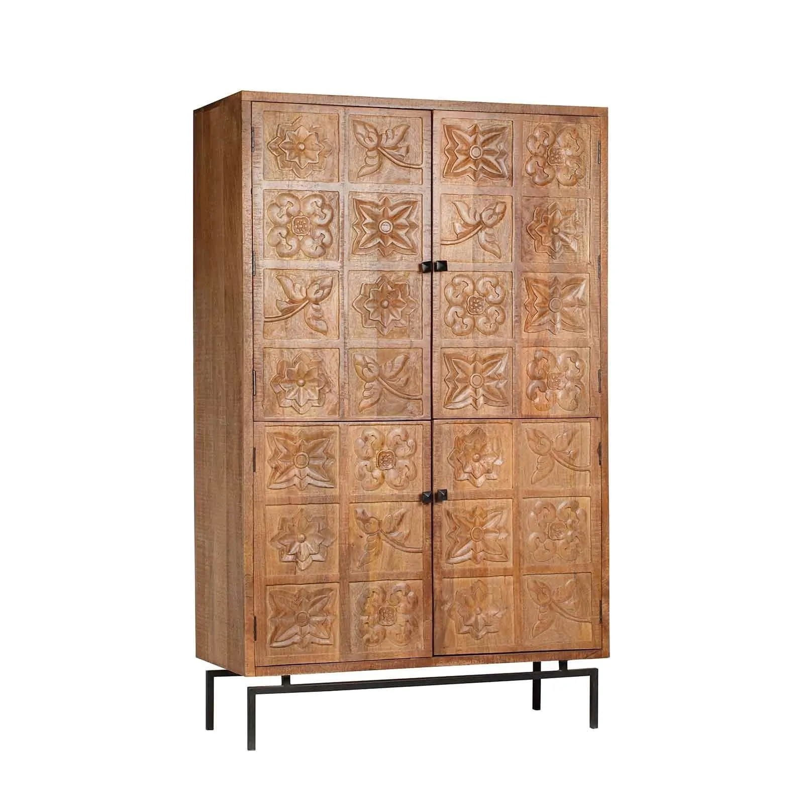 Armoire sculpte 2 portes | Manguier Sculture
