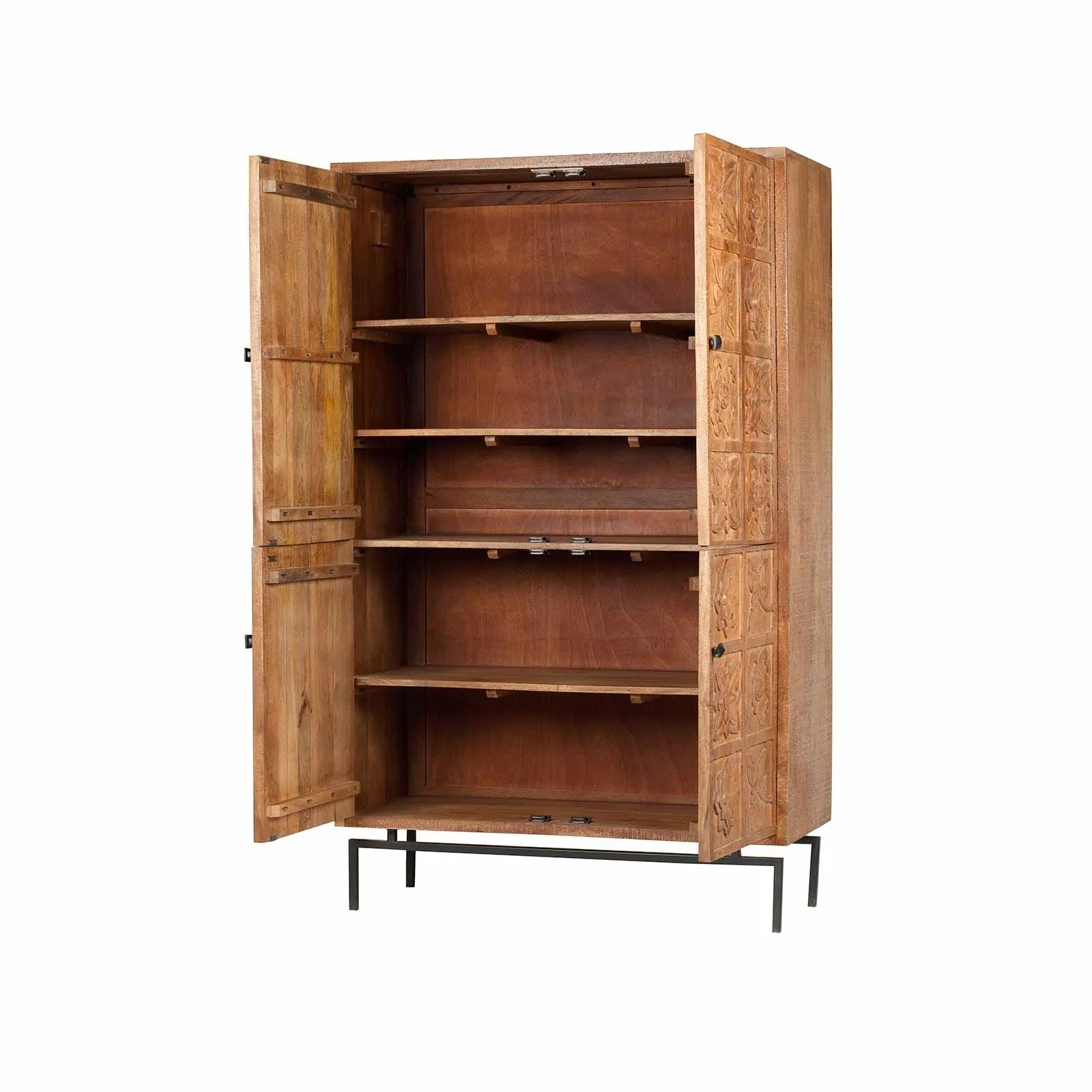 Armoire sculpte 2 portes | Manguier Sculture