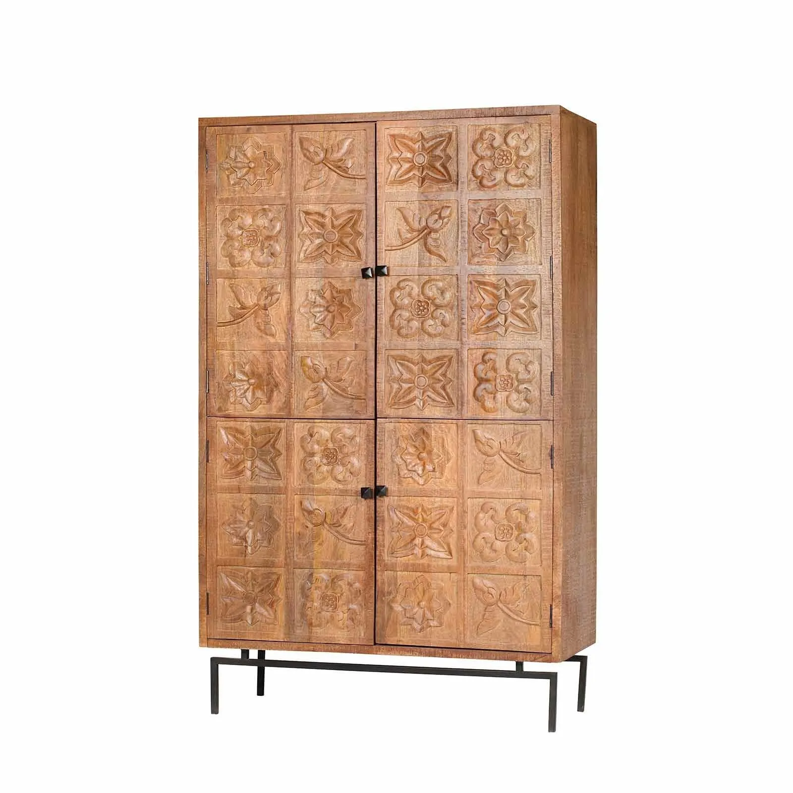 Armoire sculpte 2 portes | Manguier Sculture