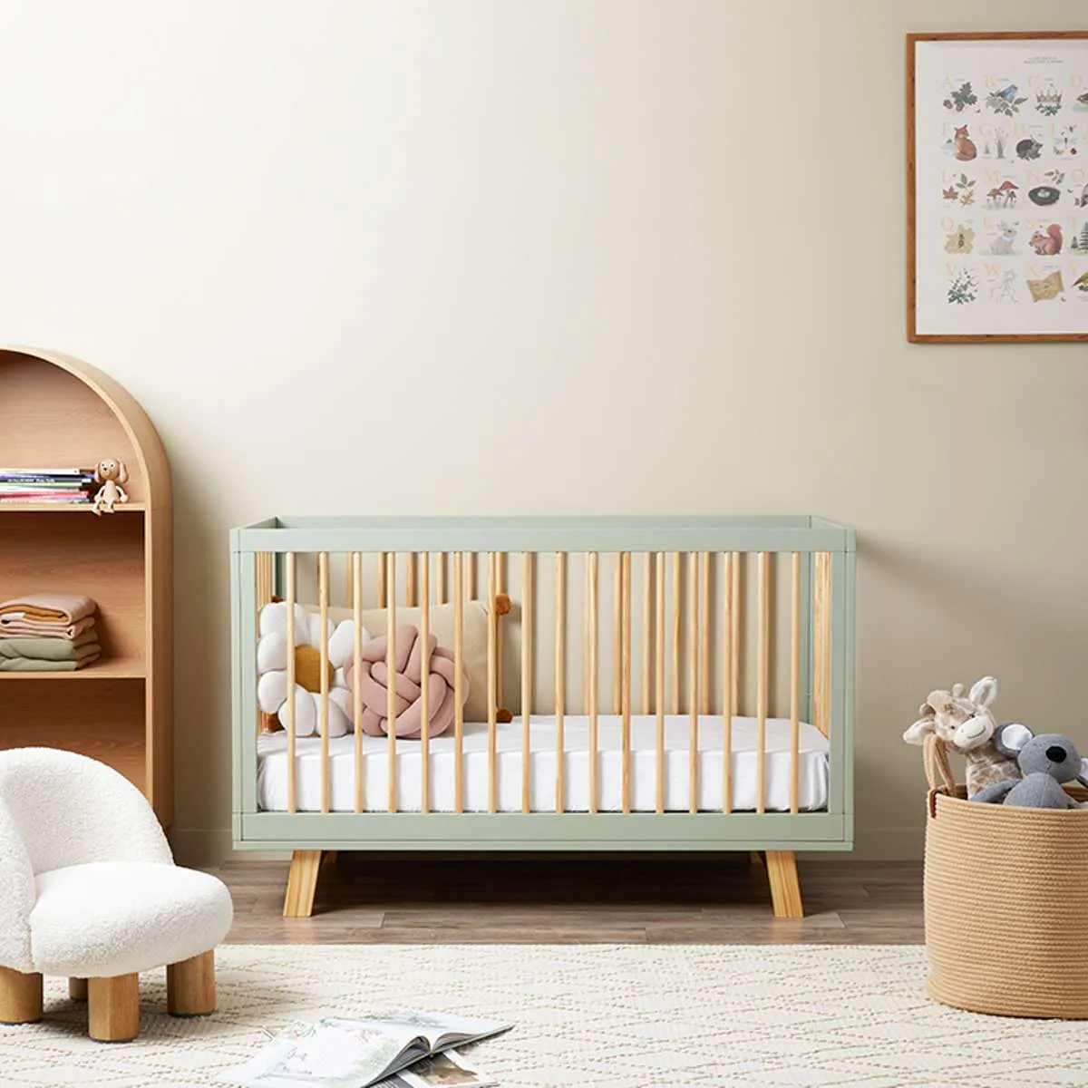 Aspen Mocka Sage Four Piece Nursery Furniture Set Mocka