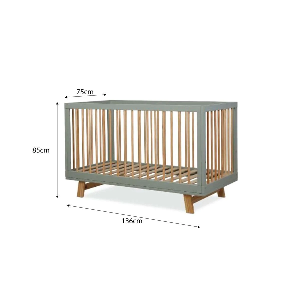 Aspen Mocka Sage Four Piece Nursery Furniture Set Mocka