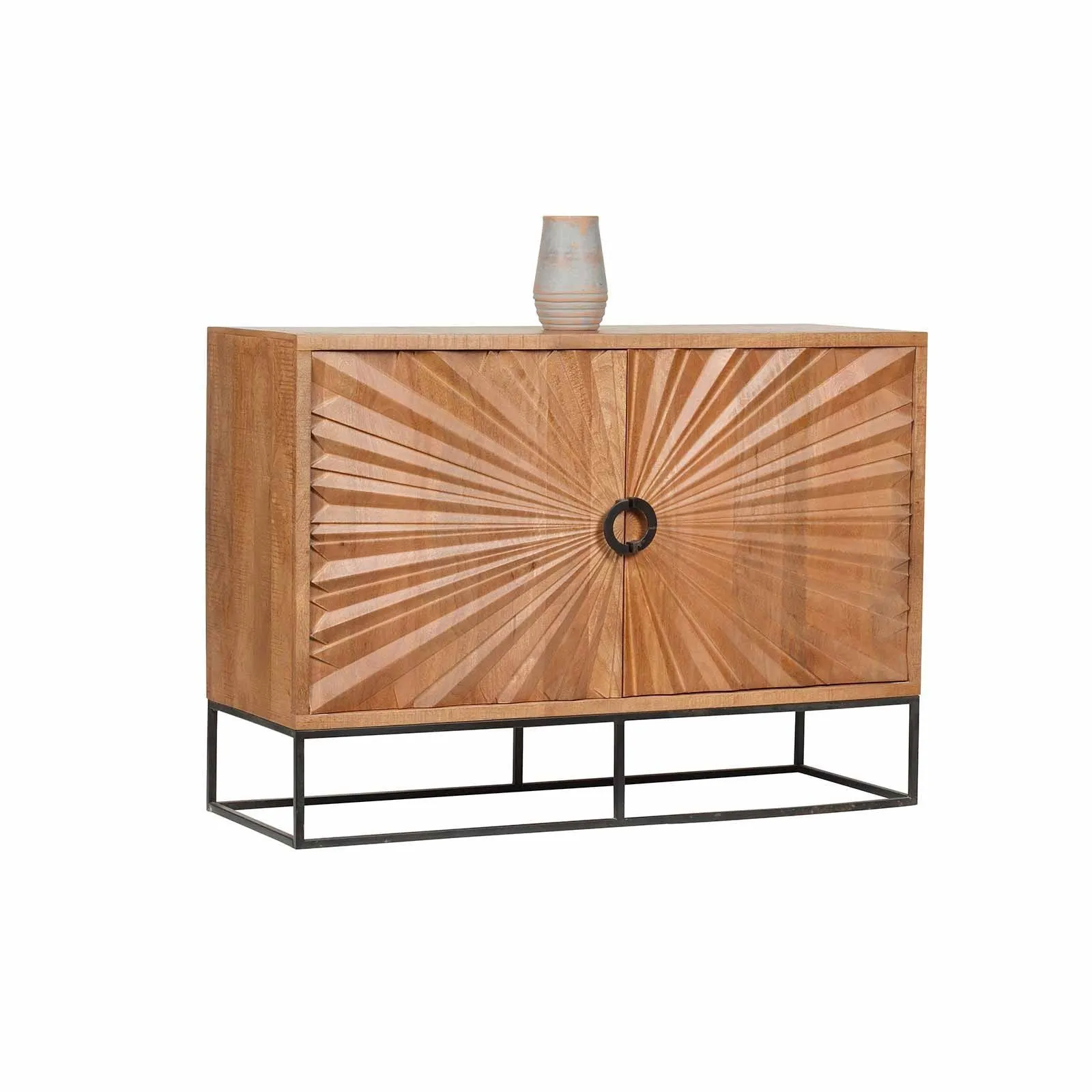 Bahut 2 portes sculptes | Manguier Solaris