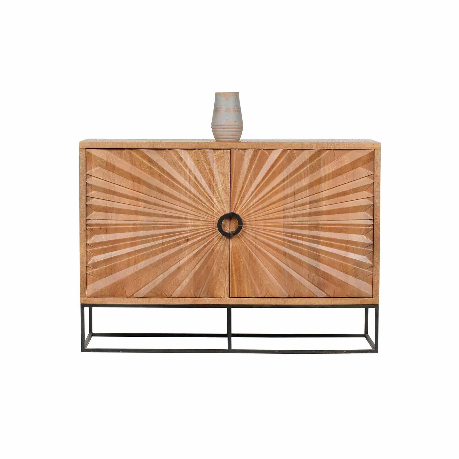 Bahut 2 portes sculptes | Manguier Solaris