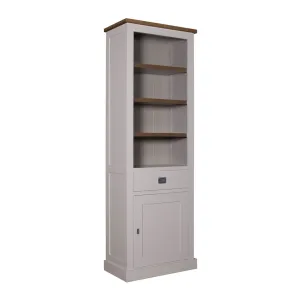 Bibliothque 1 porte 1 tiroir - tourne  droite "Chne et Pin Chic"