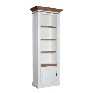 Bibliothque avec porte - avec des panneaux de bossage "Chne et Pin Romance"