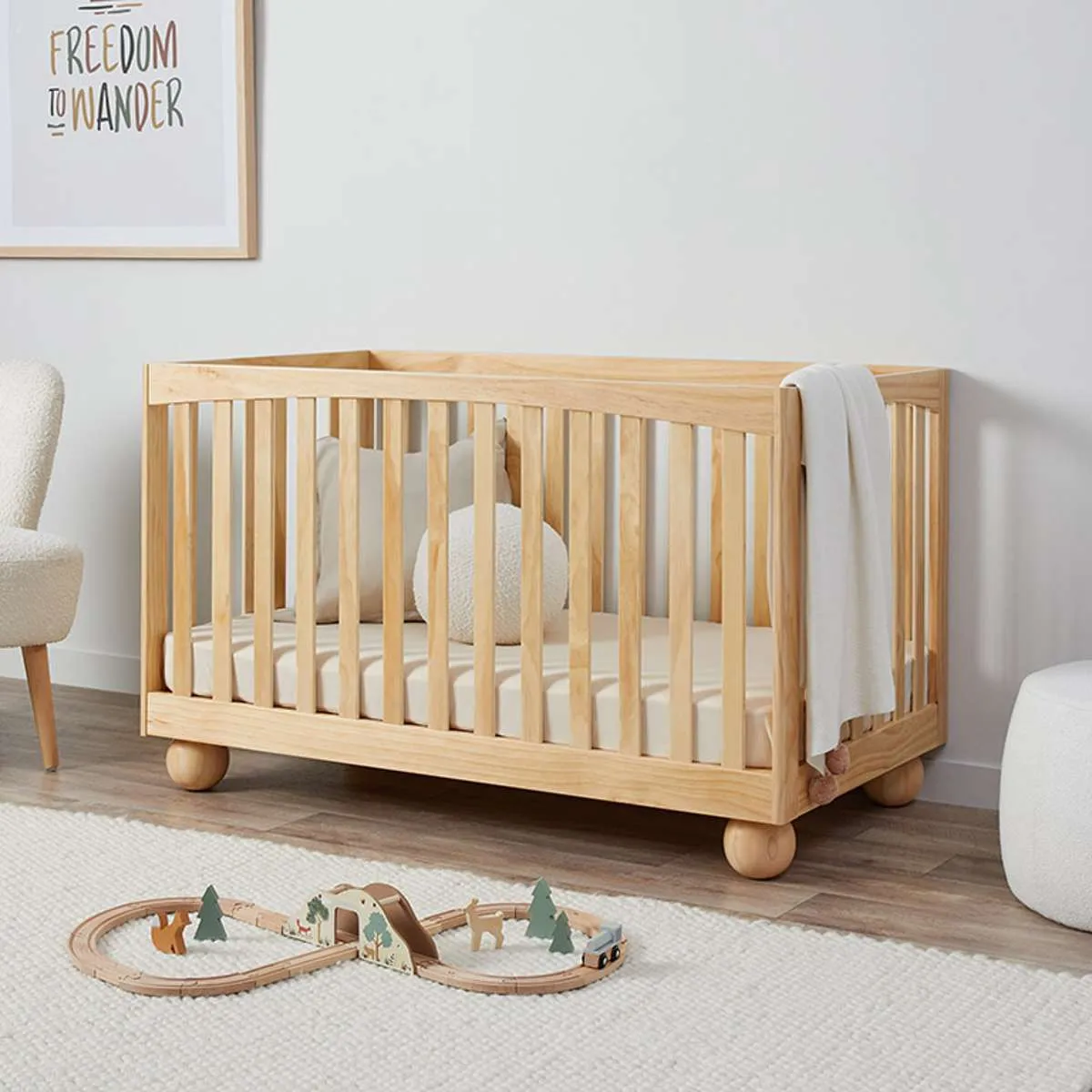 Blake Natural Four Piece Nursery Furniture Set Mocka