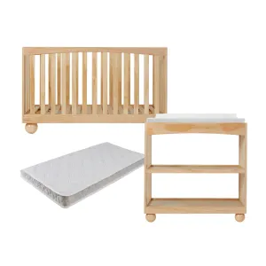Blake Natural Four Piece Nursery Furniture Set Mocka