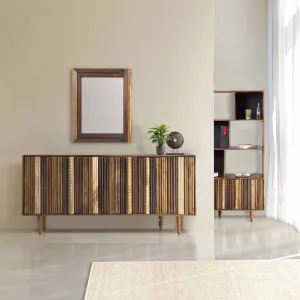 Buffet bas 4 portes multi teintes | Manguier Ramon