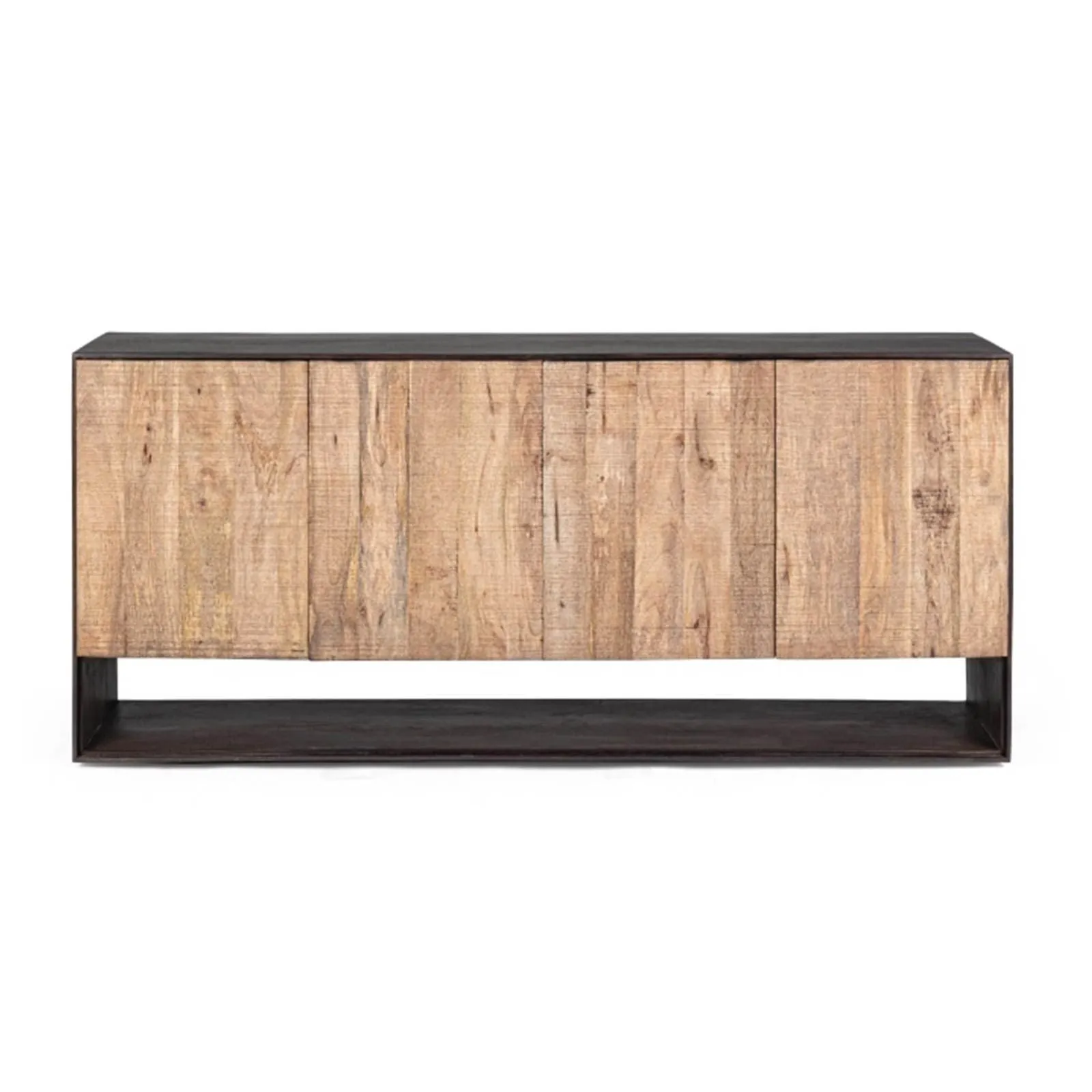 Buffet bas design 4P bois bicolore | Manguier Kabir