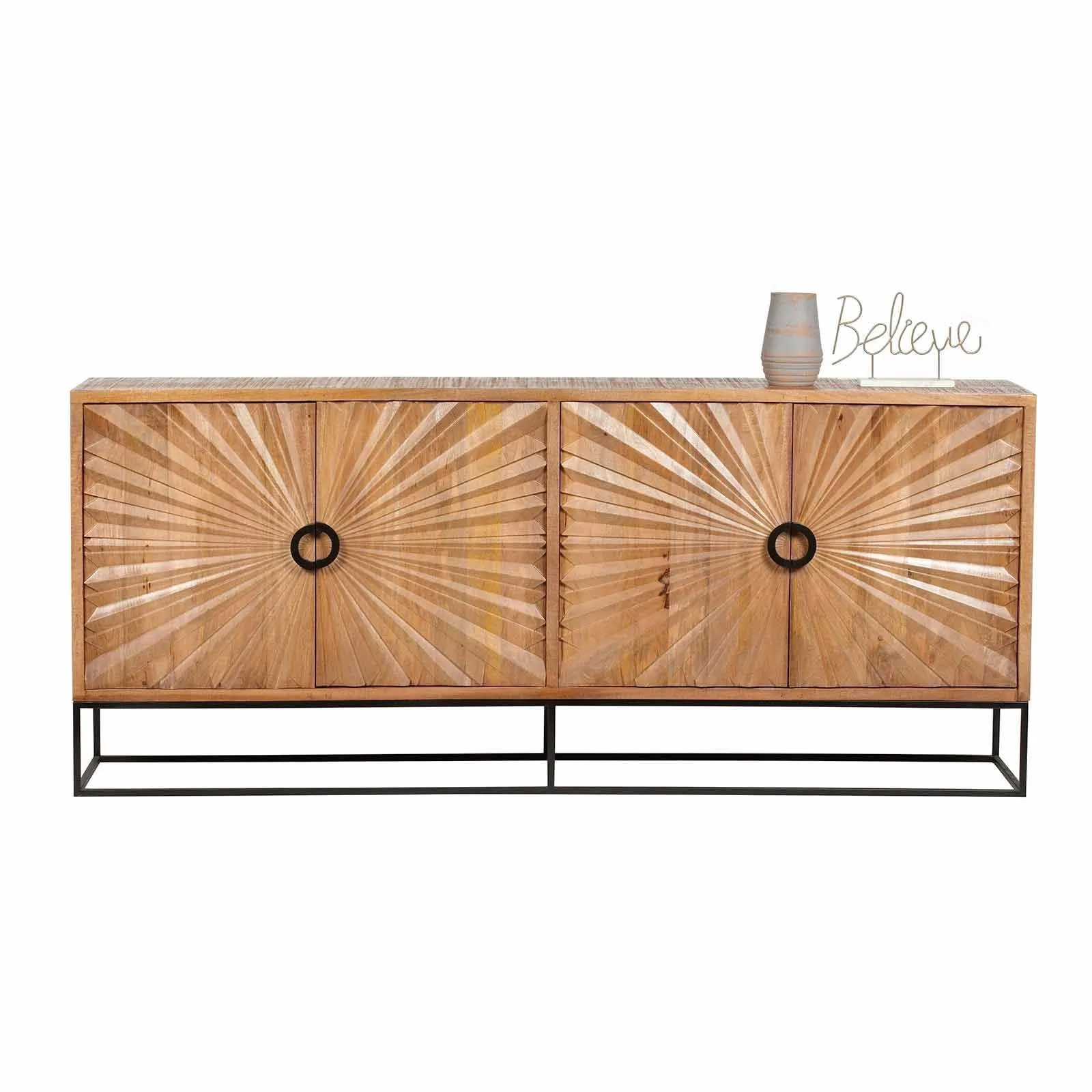 Buffet sculpt 4 porte | Manguier Solaris