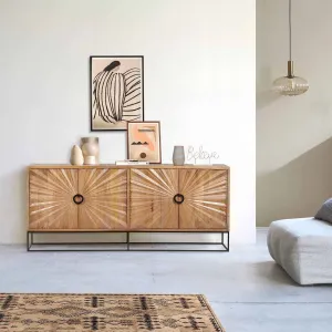 Buffet sculpt 4 porte | Manguier Solaris