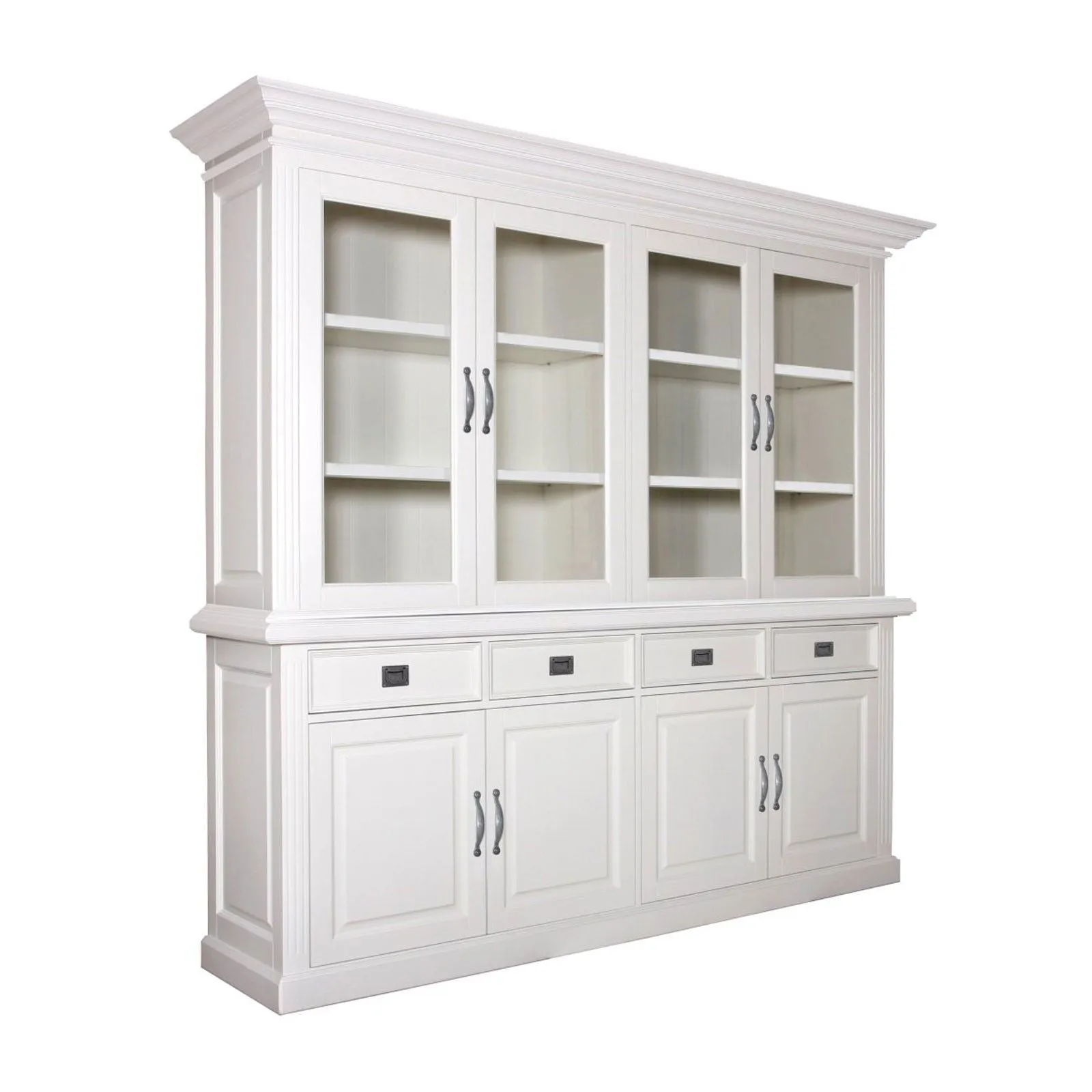 Buffet Vaisselier deux corps 2x4 portes 4 tiroirs "Romance"