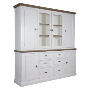 Buffet Vaisselier deux corps 6 portes 6 tiroirs "Chne et Pin tradition"