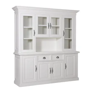 Buffet Vaisselier deux corps vitr 2x4 portes 2 tiroirs "Romance"