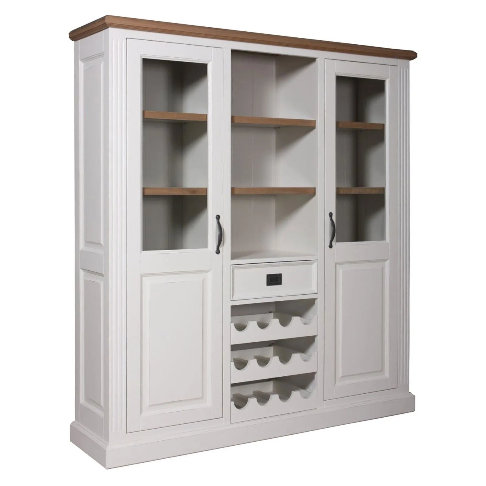 Cabinet 2 portes 1 tiroir "Chne et Pin Romance"