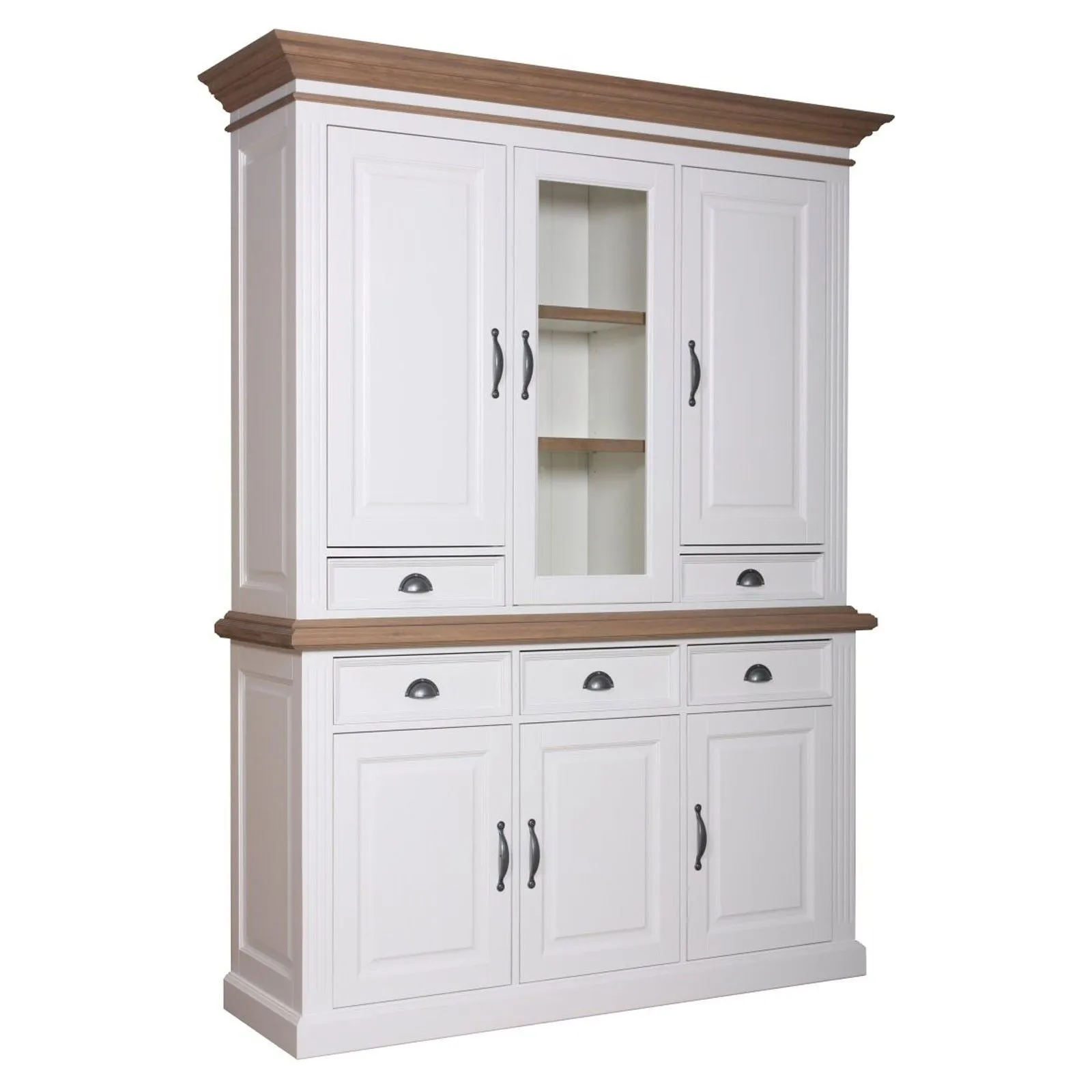 Cabinet 2x3 portes 5 tiroirs "Chne et Pin Romance"