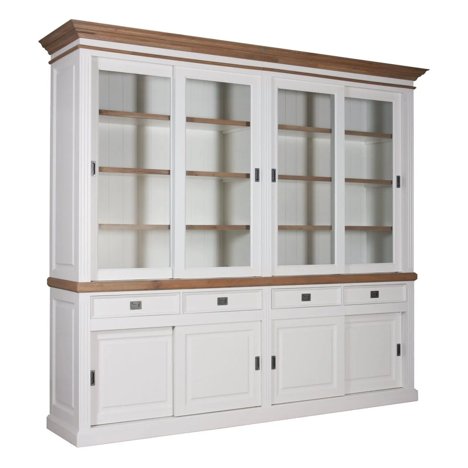 Cabinet 2x4 portes 4 tiroirs "Chne et Pin Romance"