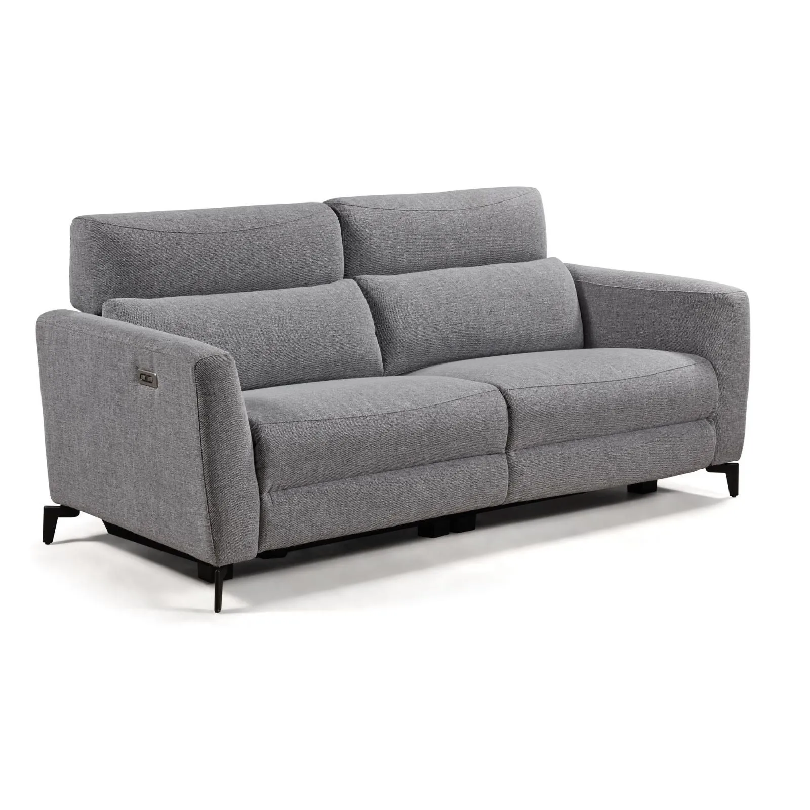 Canap 3 places, 2 relax lectriques Bombay Gris clair