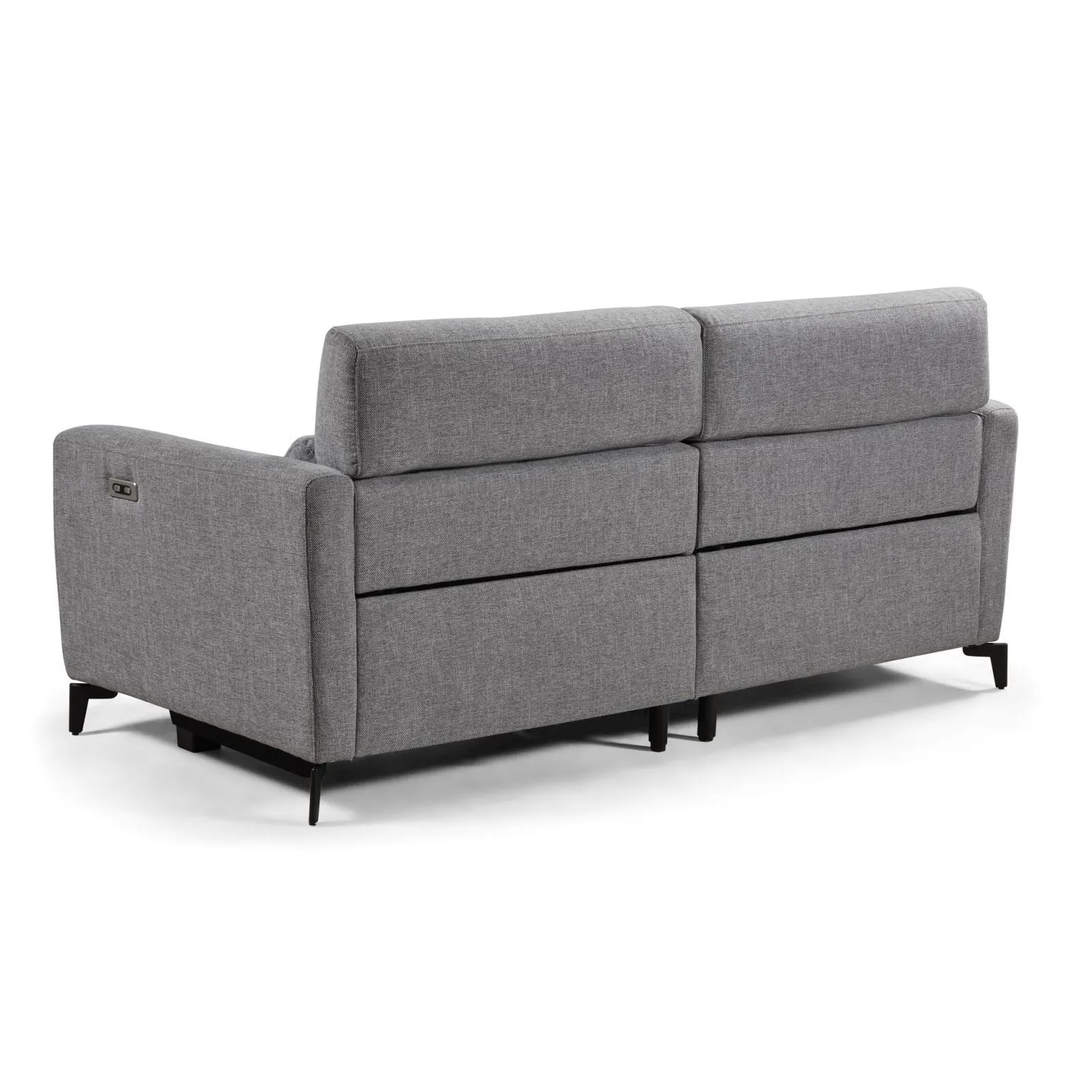 Canap 3 places, 2 relax lectriques Bombay Gris clair