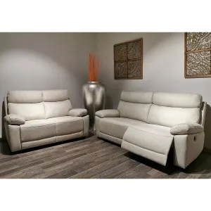 Canap 3 places, 2 relax manuels Jerez Gris beige