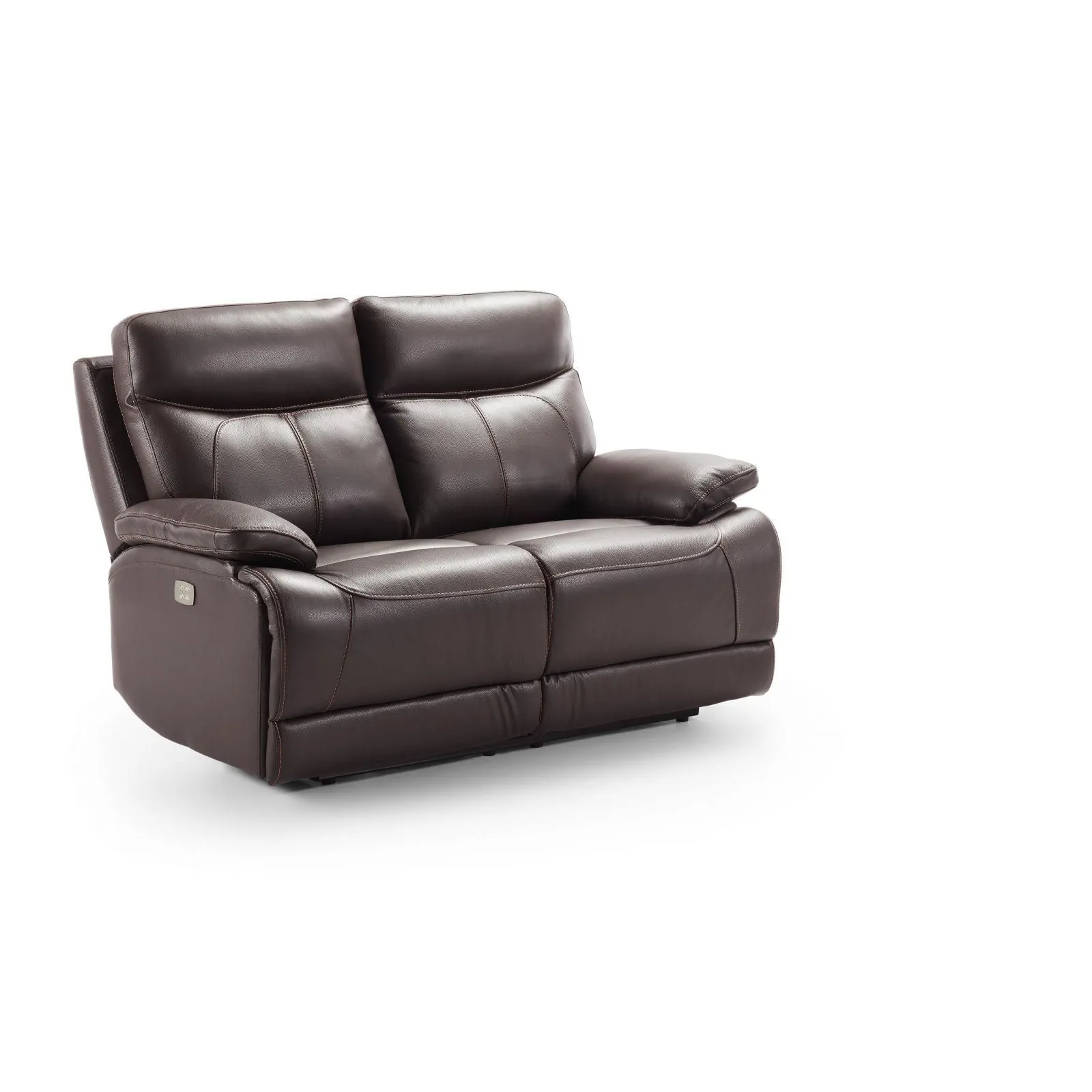 Canap cuir 2 places, 2 relax lectriques Bilbao Chocolat