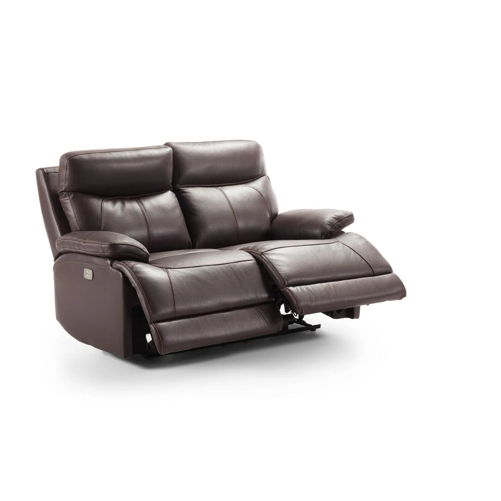 Canap cuir 2 places, 2 relax lectriques Bilbao Chocolat