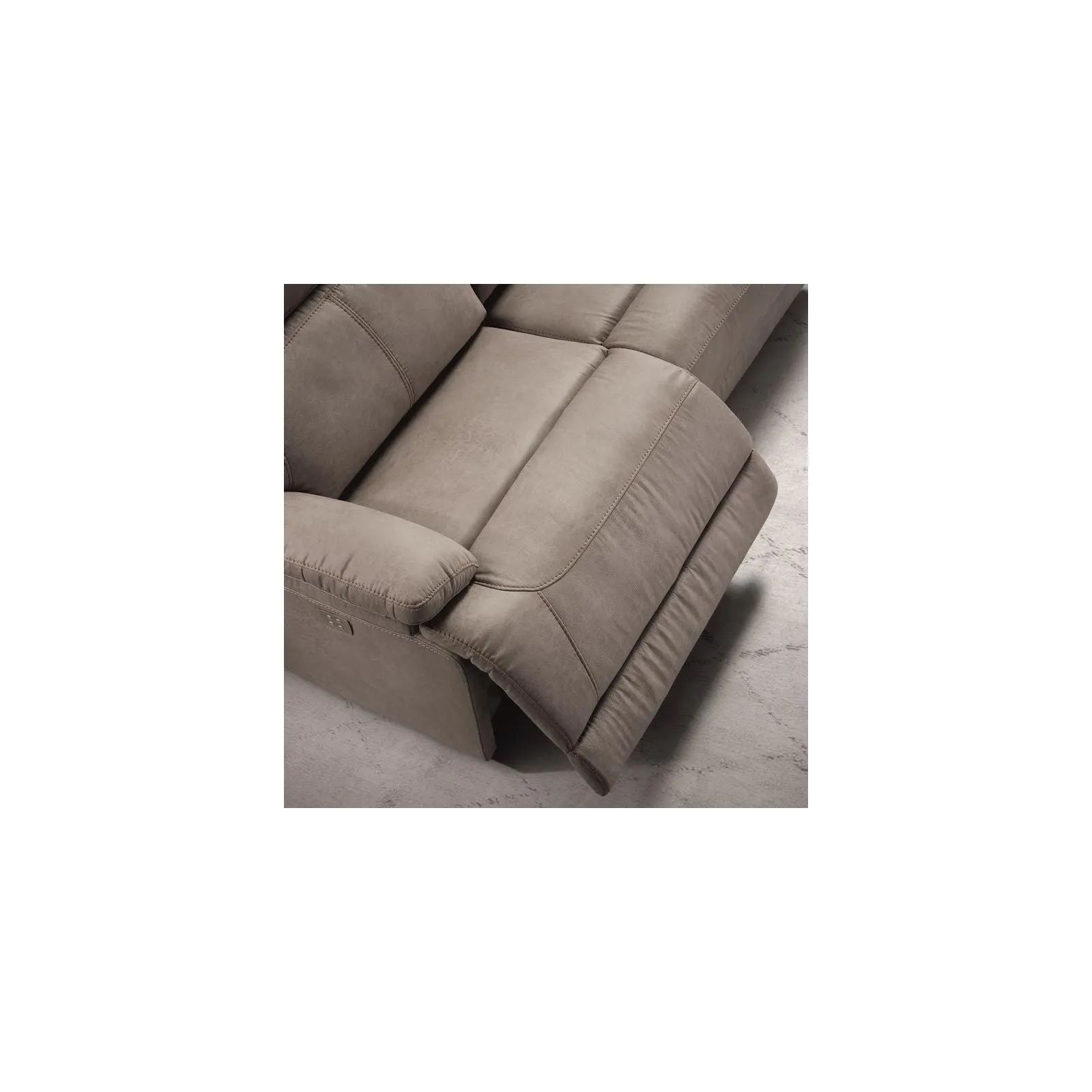 Canap cuir 3 places, 2 relax lectriques Bilbao Chocolat