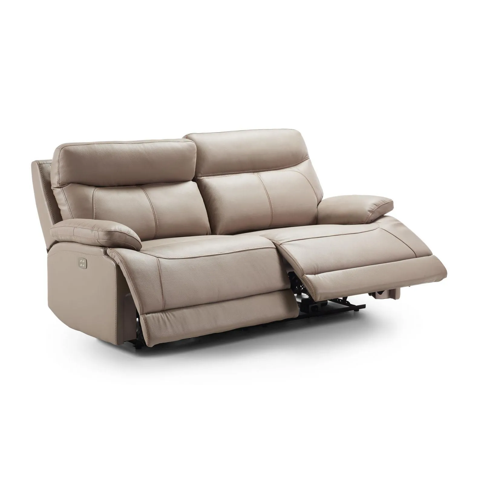 Canap cuir 3 places, 2 relax lectriques Bilbao Chocolat