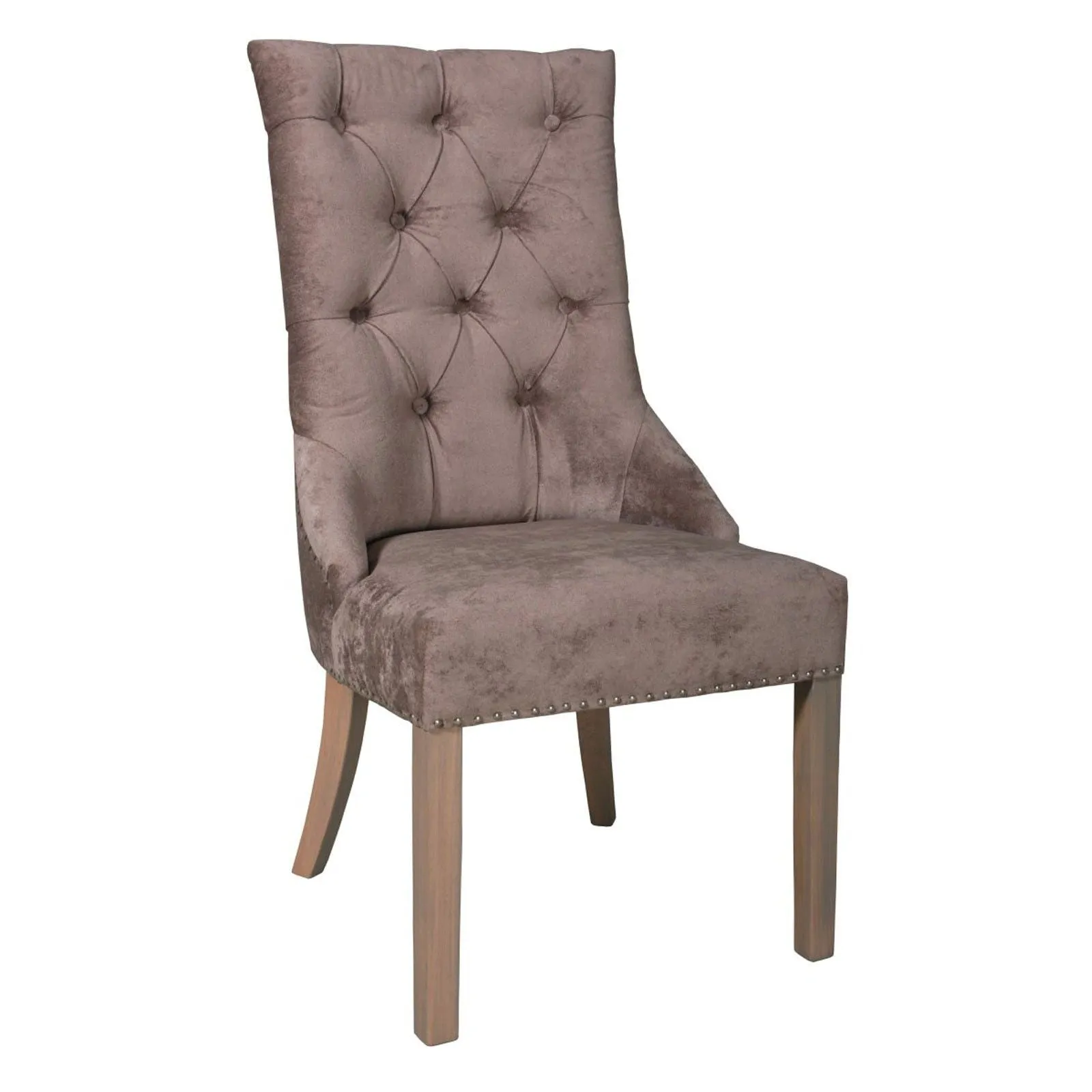 Chaise avec boutons argents "Julia"