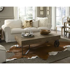 Coalburn Reclaimed Wood Rectangular Coffee Table in Russett Brown Modus