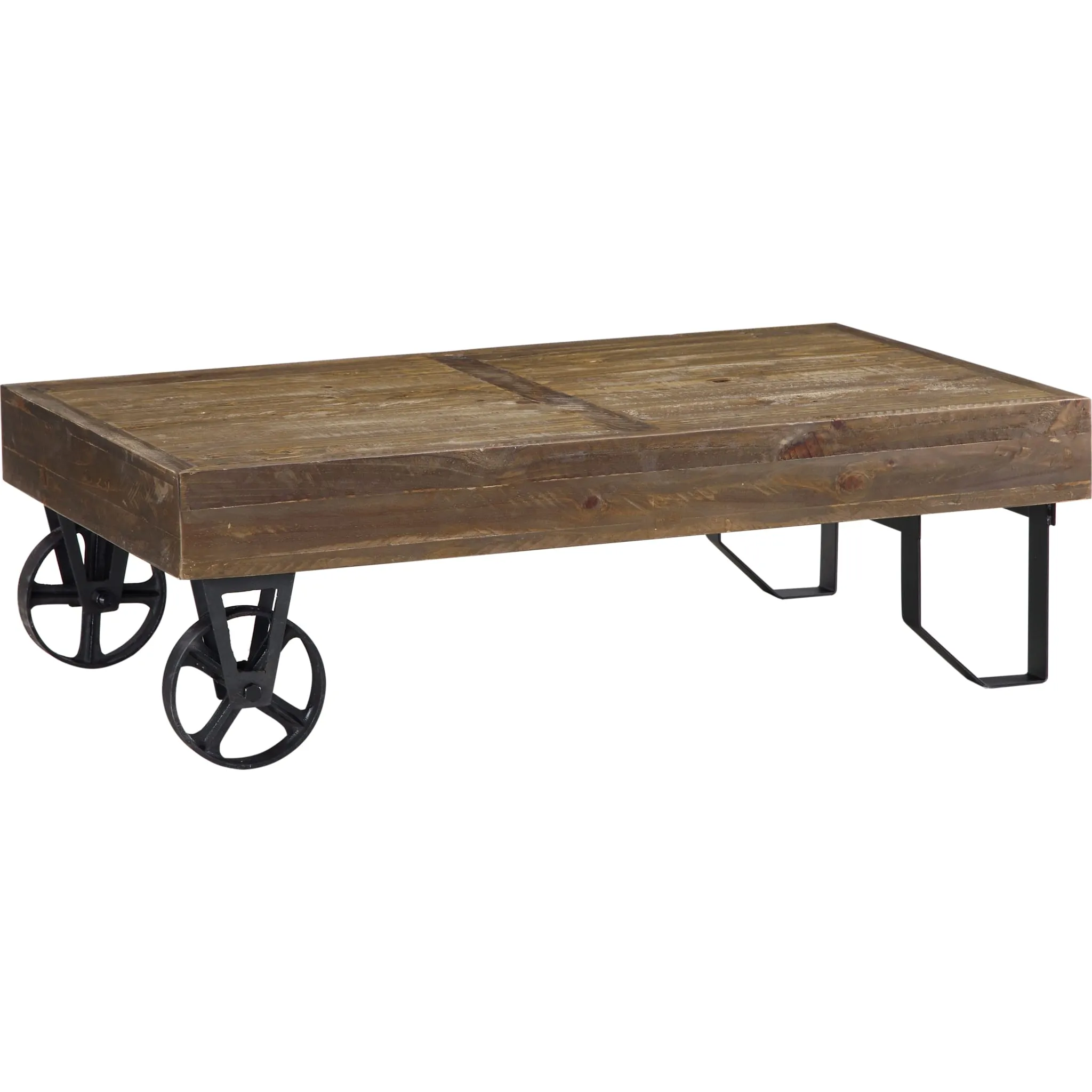 Coalburn Reclaimed Wood Rectangular Coffee Table in Russett Brown Modus