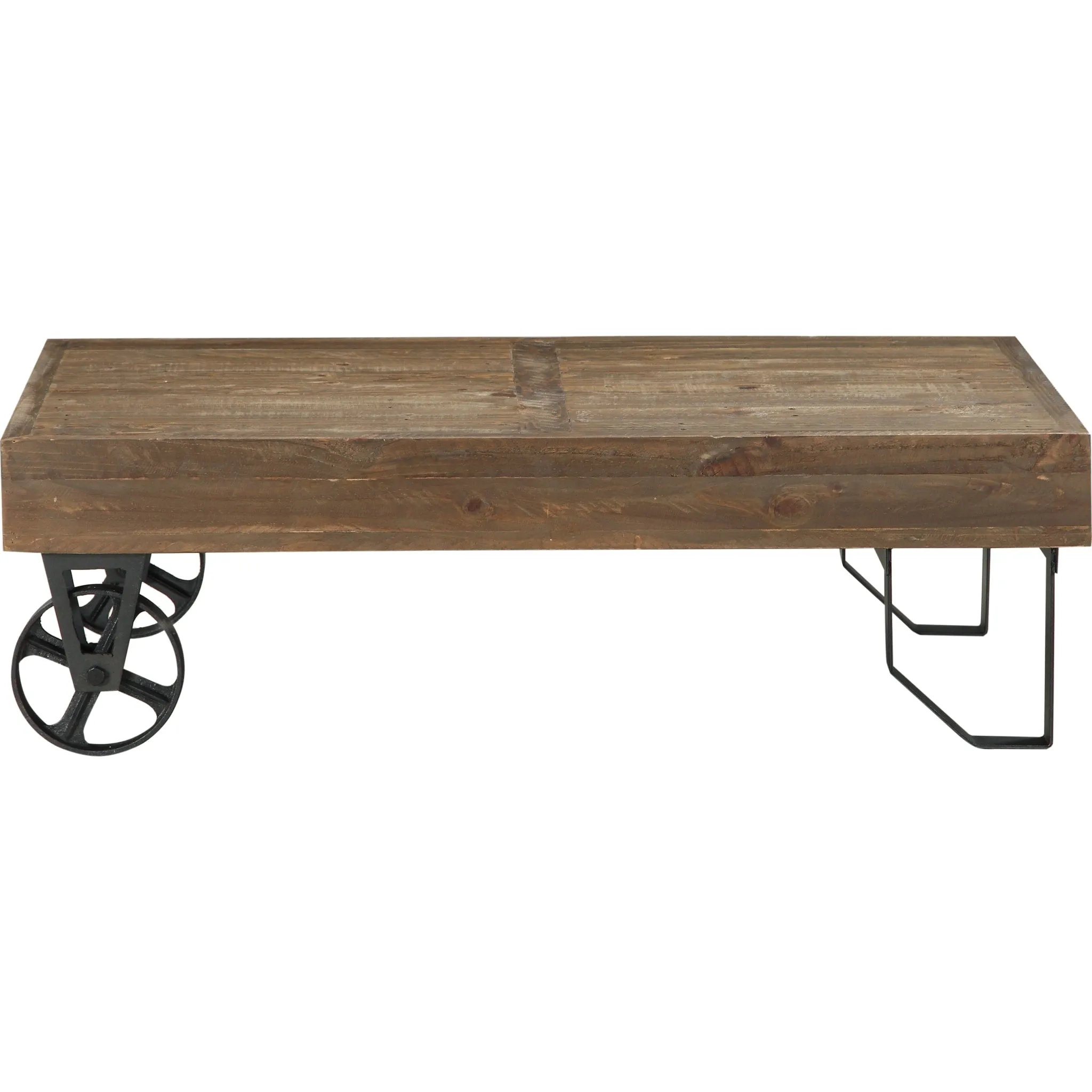 Coalburn Reclaimed Wood Rectangular Coffee Table in Russett Brown Modus