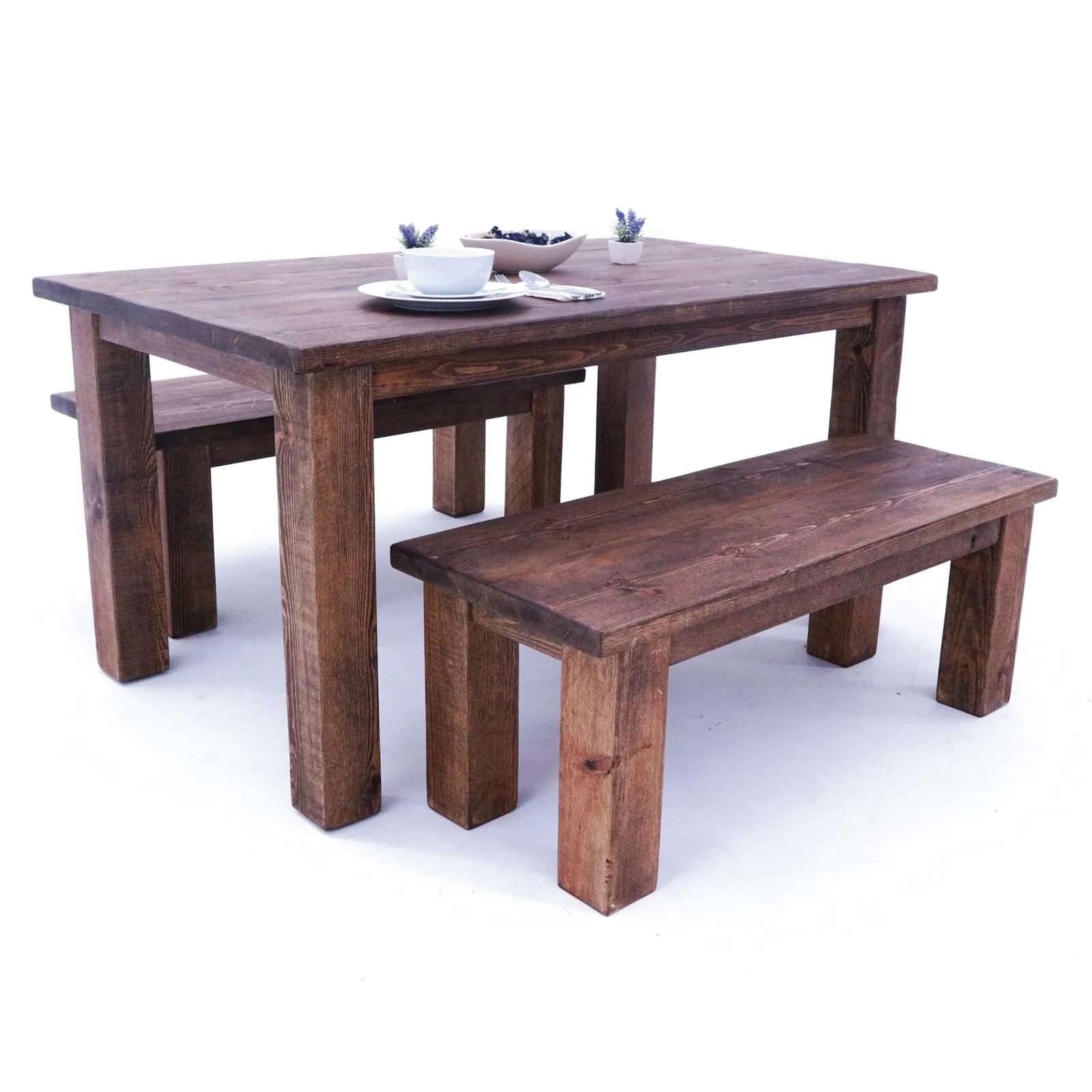 Coleridge Dining Table and Benches Funky Chunky