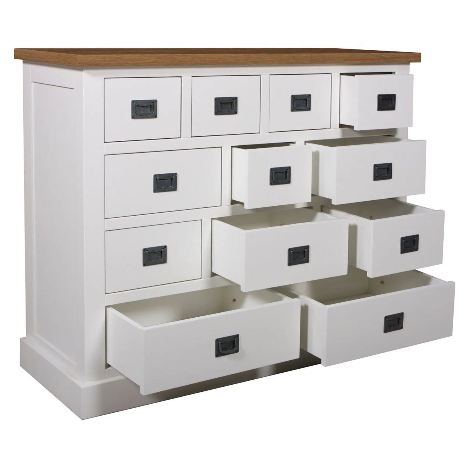 Commode 12 tiroirs "Chne et Pin Chic"