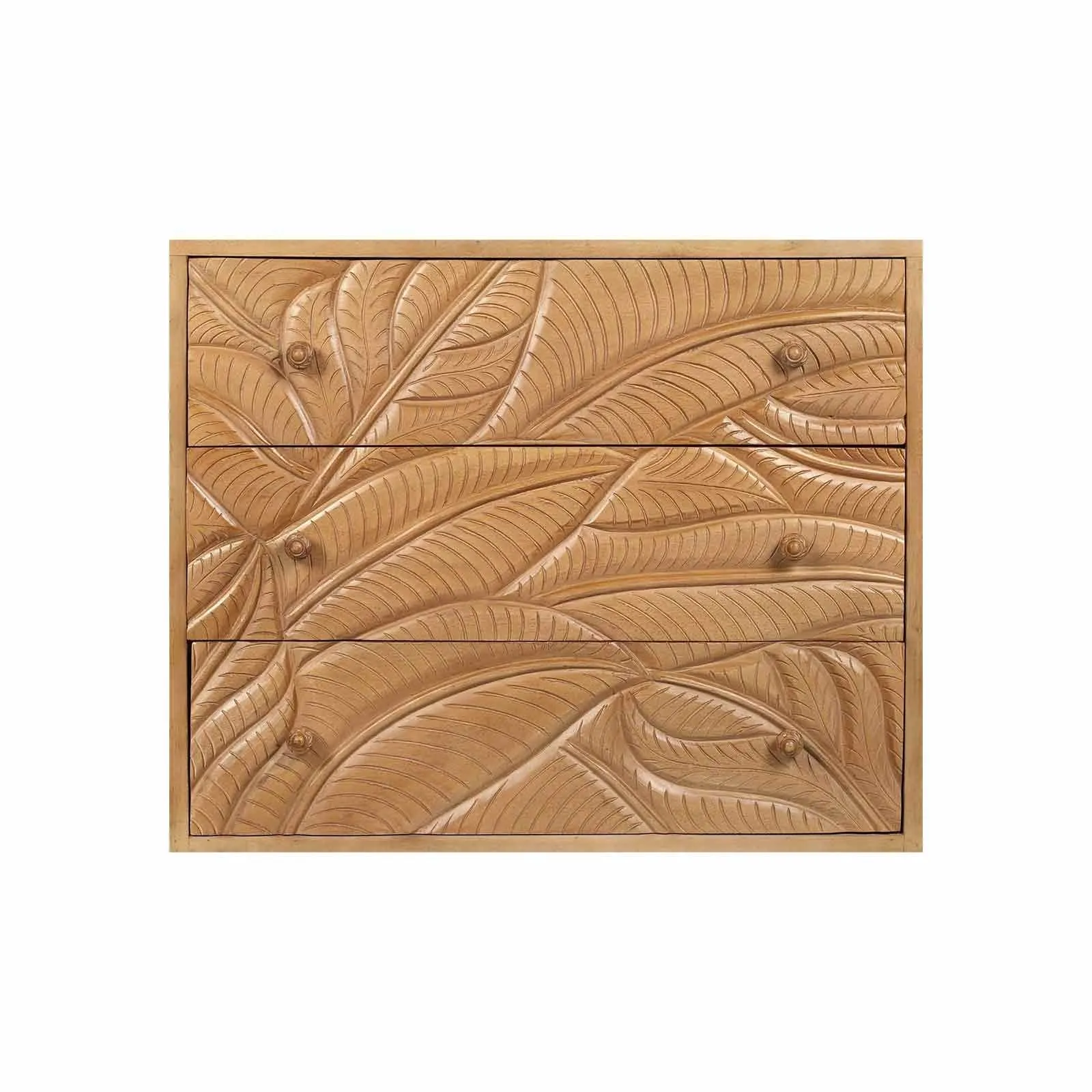 Commode sculpte 3 tiroirs | Manguier Floria