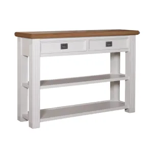 Console 2 tiroirs "Chne et Pin Romance"